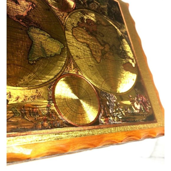 Old World Small Hanging Map Wall Plaque – Souvenir From Royal Gorge of Colorado - Picture 8 of 12